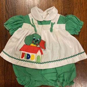 Amazing vintage outfit with detachable toy